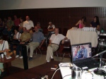 Julio Fernández, de TVLecturas, entre los asistentes ...también participó en la charla